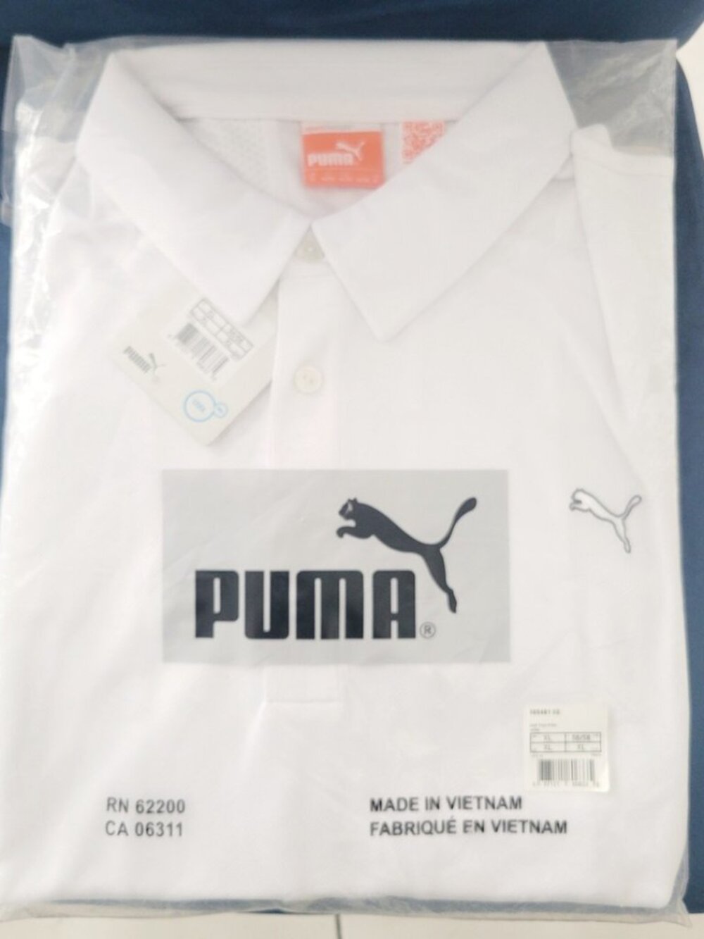 Puma Tech Polo Men's Short Sleeve Golf Shirt. Size XL. White *New With Tags*
